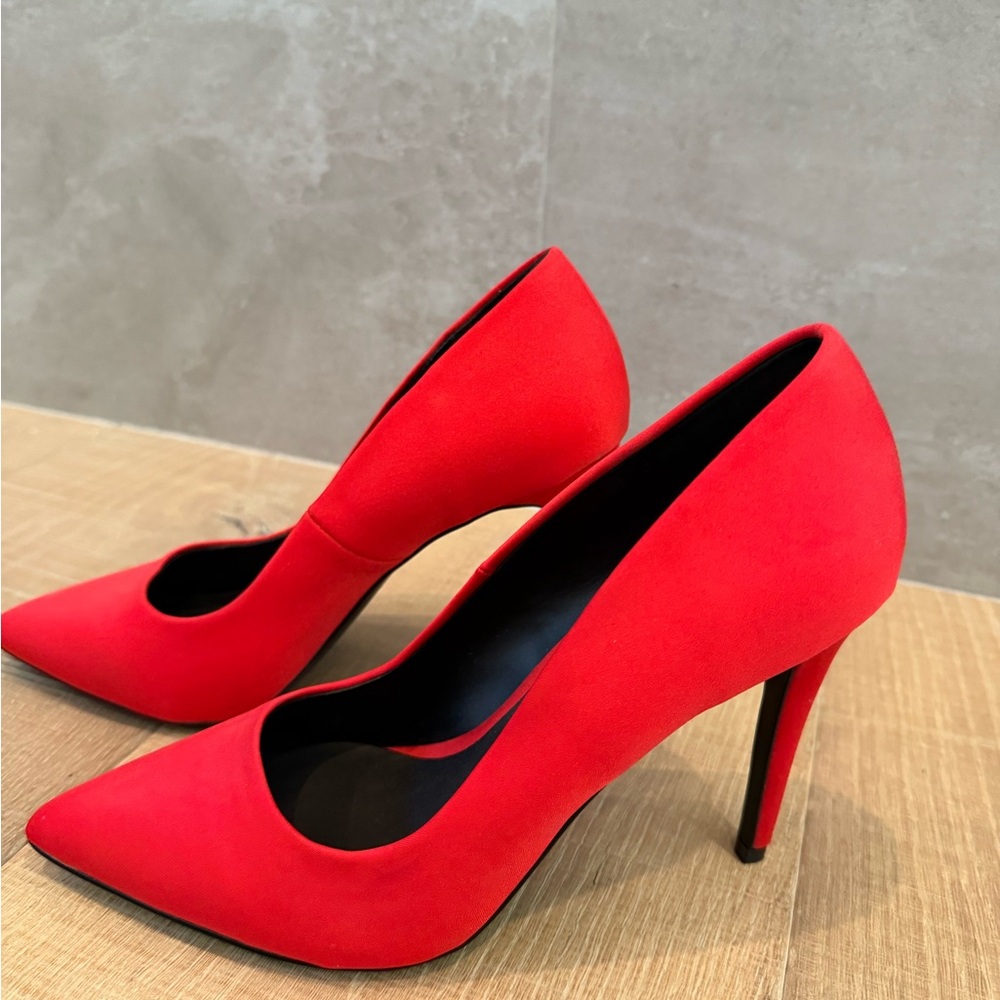 Call It Spring Red Suede Heels